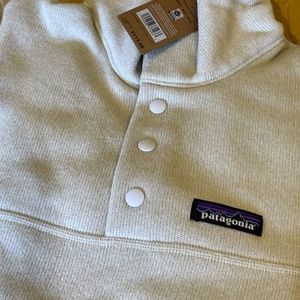 NEW Patagonia Women’s LW Better Sweater Marsupial P/O - Bleached Stone SM